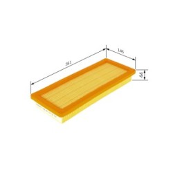 Filtre à air BOSCH F026400151 pour CITROËN, MINI, PEUGEOT OE 13717534845 BOSCH