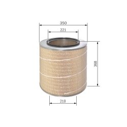 Filtre à air BOSCH F026400280 pour VOLVO OE 1544449 BOSCH