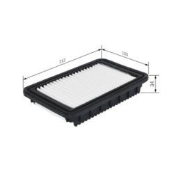 Filtre à air BOSCH F026400291 pour HYUNDAI, KIA i10, PICANTO OE 281131Y100 BOSCH