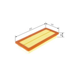 Filtre à air BOSCH F026400382 pour CITROËN, FIAT, PEUGEOT OE 1444XC BOSCH