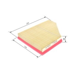 Filtre à air BOSCH F026400484 pour BMW X5 OE 13717548898 BOSCH