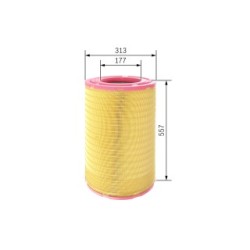 Filtre à air BOSCH F026400527 pour camions RENAULT, VOLVO OE 2992384 BOSCH