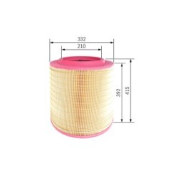 Filtre à air BOSCH F026400535 pour camions Renault, Volvo T, FH OE 7421243188 BOSCH