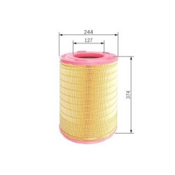 Filtre à air BOSCH F026400536 pour camions RENAULT, VOLVO OE 5001865724 BOSCH