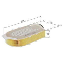 Filtre à air BOSCH F026400599 pour BMW X5, X6 OE 13717638566 BOSCH