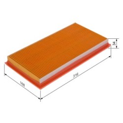 Filtre à air BOSCH F026400655 pour FORD FOCUS OE 1M509601AA BOSCH