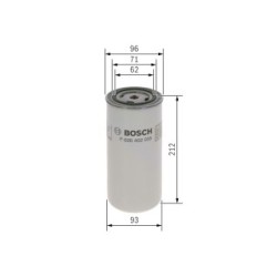 Filtre à carburant BOSCH F026402035 pour IVECO OE 1907460 BOSCH