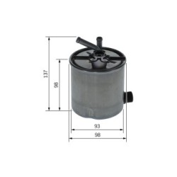 Filtre à carburant BOSCH F026402059 pour camions NISSAN et RENAULT, référence d'origine 16400ES60A BOSCH