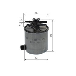Fuel Filter BOSCH F026402072 OE Ref 82 00 550 972 BOSCH