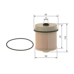 Fuel Filter BOSCH F026402216 OE Ref 8980370110