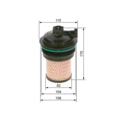 Fuel Filter BOSCH F026402247 OE Ref 16 40 006 37R