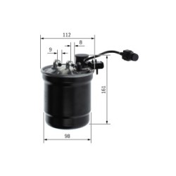 Filtre à carburant BOSCH F026402280 pour FORD FOCUS, KUGA OE JX6Z-9155-D BOSCH