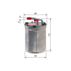 Filtre à carburant BOSCH F026402835 pour AUDI, SEAT, SKODA, VW OE 6C0127400 BOSCH