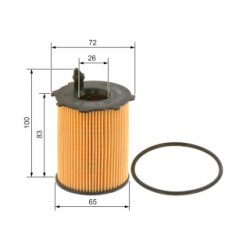 Filtre à huile BOSCH F026407082 pour CITROËN, DS, VAUXHALL, PEUGEOT, TOYOTA BOSCH