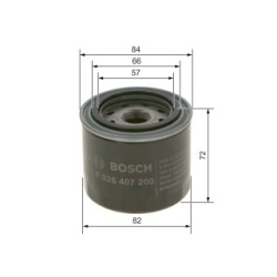 Filtre à huile BOSCH F026407200 pour SUBARU, TOYOTA OE 15208AA130 BOSCH
