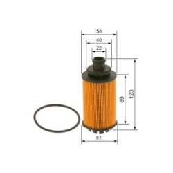 Filtre à huile BOSCH F026407214 pour VAUXHALL OE 55595505 BOSCH