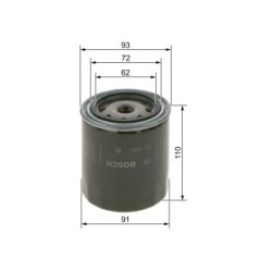 Filtre à huile BOSCH F026407267 pour GAZ, MERCEDES GAZELLE, HENSCHEL OE 21849001 BOSCH