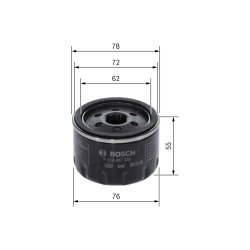 Oil Filter BOSCH F 026 407 336 OE Ref FH1001