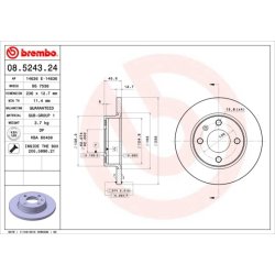 Brake Disc BREMBO 08.5243.24 OE Ref 6U0615301