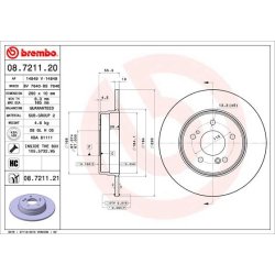 Brake Disc BREMBO 08.7211.21 OE Ref 2034230412