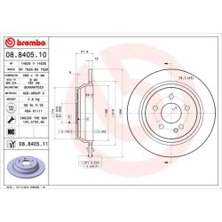 Brake Disc BREMBO 08.8405.11 OE Ref 6394230112