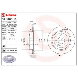 Brake Disc BREMBO 08.9163.11
