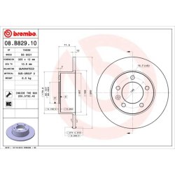 Brake Disc BREMBO 08.B829.10 OE Ref 4320600Q0J