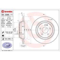 Brake Disc BREMBO 08.C065.11 OE Ref 447423001207