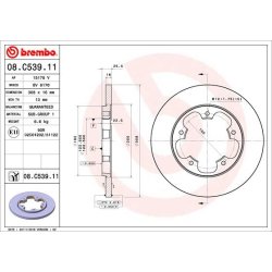 Brake Disc BREMBO 08.C539.11 OE Ref 2226519