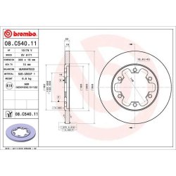 Brake Disc BREMBO 08.C540.11 OE Ref 2226521