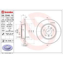Brake Disc BREMBO 08.C546.11 OE Ref 432064EA0A