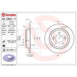 Brake Disc BREMBO 08.C823.11 OE Ref 58411A4000
