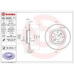 Brake Disc BREMBO 08.D223.11 OE Ref N24326251
