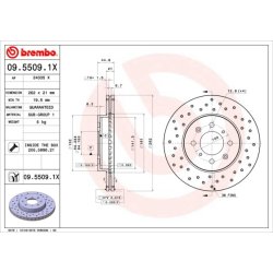 Brake Disc BREMBO 09.5509.1X OE Ref 45251SK7A00