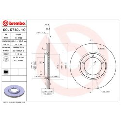 Brake Disc BREMBO 09.5782.10 OE Ref 477405083B