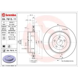 Brake Disc BREMBO 09.7813.11 OE Ref 26700FE000