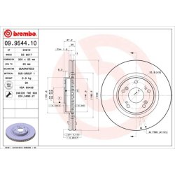 Brake Disc BREMBO 09.9544.11 OE Ref 45251SPAH50