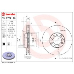 Brake Disc BREMBO 09.9762.10 OE Ref 504121723