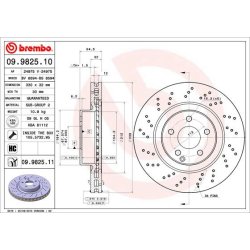 Brake Disc BREMBO 09.9825.11 OE Ref 2304210812