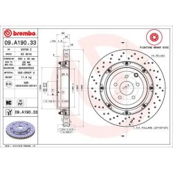 Brake Disc BREMBO 09.A190.33 OE Ref 4320662B0A