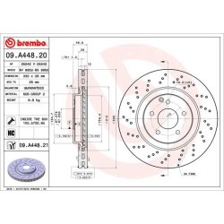 Brake Disc BREMBO 09.A448.21 OE Ref A2034211312