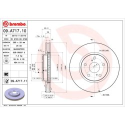 Brake Disc BREMBO 09.A717.11 OE Ref 4351230320