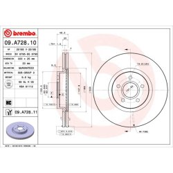 Brake Disc BREMBO 09.A728.11 OE Ref 1384290