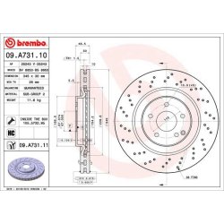 Brake Disc BREMBO 09.A731.11 OE Ref A2034210912