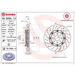 Brake Disc BREMBO 09.B085.13 OE Ref 4779953AB
