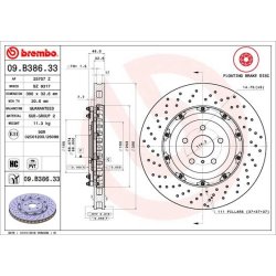 Brake Disc BREMBO 09.B386.33 OE Ref 4020662B0A