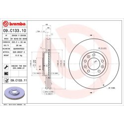 Brake Disc BREMBO 09.C133.11 OE Ref 424993