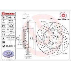 Brake Disc BREMBO 09.C395.13 OE Ref 34206797600