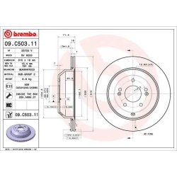 Disque de frein BREMBO 09.C503.11 pour KIA SORENTO OE 58411C5700