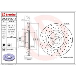Brake Disc BREMBO 09.C542.1X OE Ref 1724956